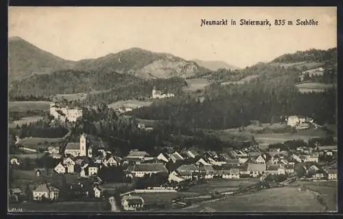 AK Neumarkt, Blick auf die Kirche im Ort