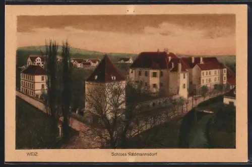 AK Weiz, Schloss Radmannsdorf mit Kanal