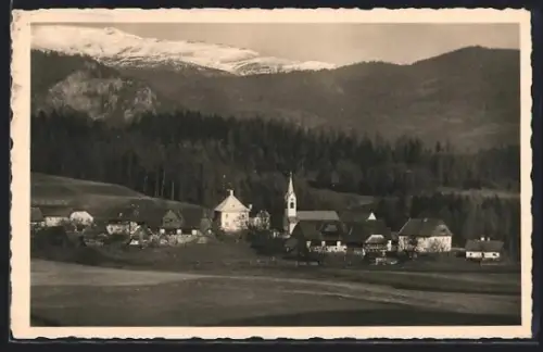 AK Zeutschach bei Neumarkt, Ortspartie mit Kirche