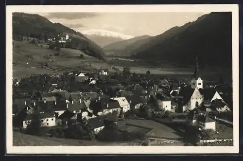 AK Oberwölz, Panorama mit Kirche