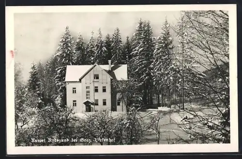 AK Radegund bei Graz, Hotel Birkenhof im Schnee