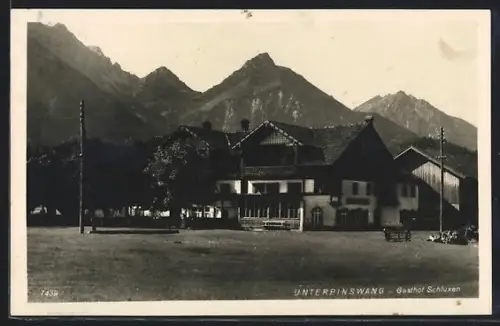 AK Unterpinswang, Blick auf den Gasthof Schluxen