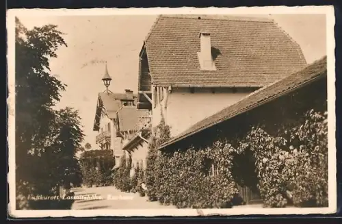 AK Lassnitzhöhe, Kurhaus mit Strassenpartie