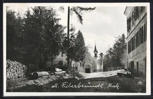 AK Kaibing /Stmk., Maria Fieberbründl, Strassenpartie mit Kirche