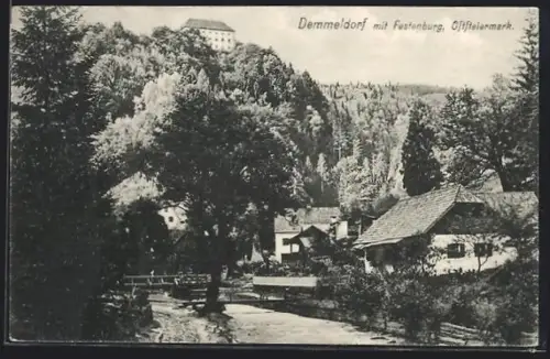 AK St. Lorenzen am Wechsel, Demmeldorf mit Festenburg