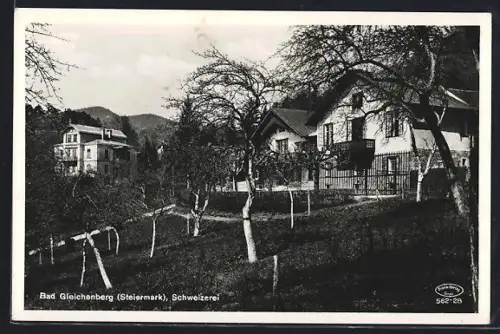 AK Bad Gleichenberg, Schweizerei mit Garten