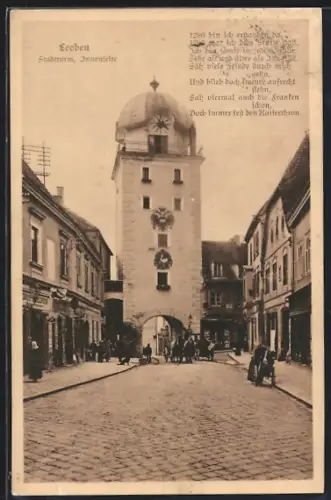 AK Leoben, Stadtturm, Innenseite