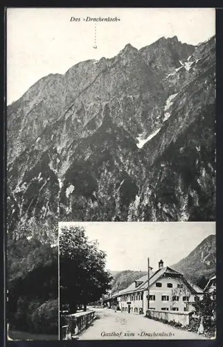 AK Grödig, Gasthaus zum Drachenloch, Drachenloch