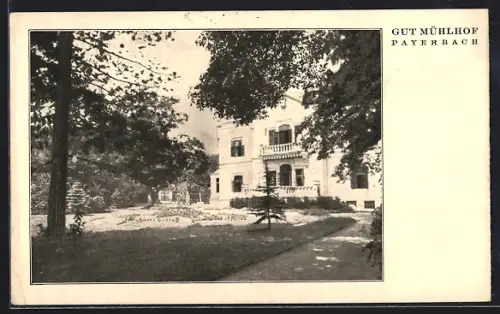 AK Payerbach, Gut Mühlhof mit Garten