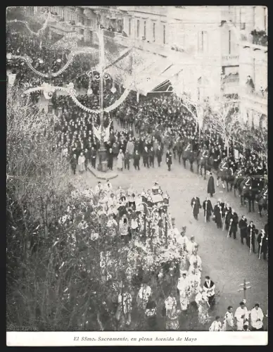 Klapp-AK Buenos Aires, El Smo, Sacramento, en plena Avenida de Mayo