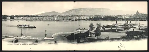 Klapp-AK Genève, La Rade et le Mont-Blanc