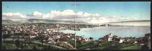 Klapp-AK Spalato / Split, Totalansicht aus der Vogelschau