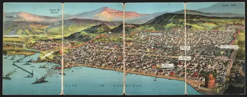 Klapp-AK Golfe de Salonique, Eglise S. George, Koja Tasu, Cimeteiere Turc, Port, Konak