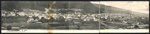 Klapp-AK St. Imier, Panoramaansicht des Ortes