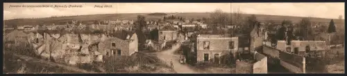 Klapp-AK St. Marie-a-Py, Ansicht des zerschossenen Ortes, Feldzug 1914 /15