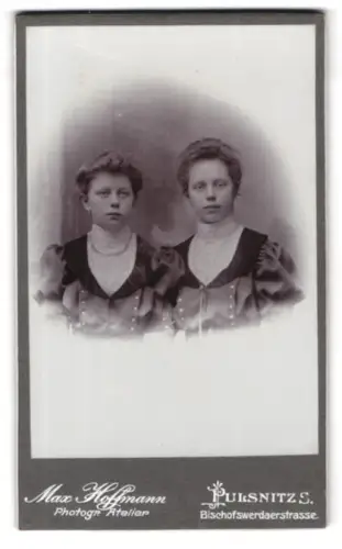 Fotografie Max Hoffmann, Pulsnitz, Bischofswerdaerstrasse, Porträt zweier Frauen