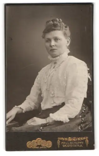 Fotografie Paul Schuppe, Halle a/S., Gr. Steinstrasse 9, Porträt einer Dame