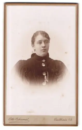 Fotografie Otto Ochemal, Geithain, Bahnhofstrasse, Porträt einer Dame