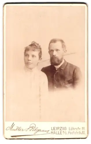 Fotografie Müller & Pilgram, Leipzig, Löhrstrasse 11, Porträt eines Paares