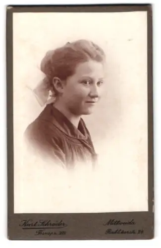 Fotografie Kurt Schröder, Mittweida, Rochlitzerstr. 24, Portrait einer jungen Frau
