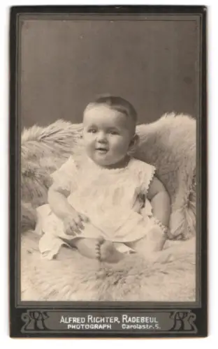 Fotografie Alfred Richter, Radebeul, Carolastrasse 5, Porträt eines sitzenden Kindes