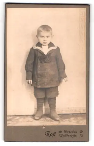 Fotografie Roft, Dresden, Wettinerstrasse 15, Kleiner Junge in Matrosenanzug