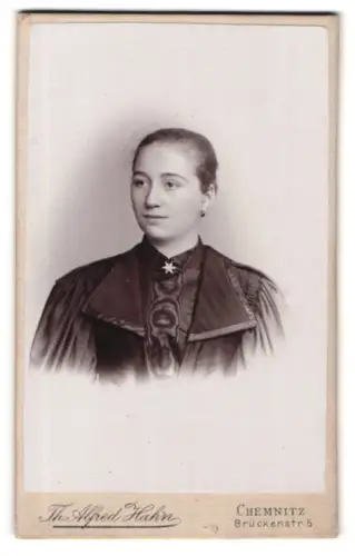 Fotografie Th. Alfred Hahn, Chemnitz, Brückenstr. 5, Porträt einer jungen Frau