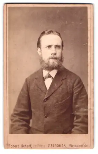 Fotografie Robert Scherf, Weissenfels, Friedrichsplatz 8, Porträt eines Herren