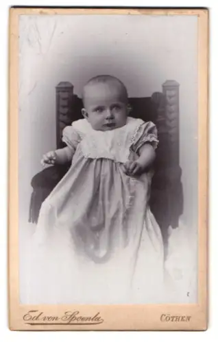 Fotografie Ed. von Spoenla, Cöthen, Leopoldstrasse 9, Porträt eines Kleinkinds