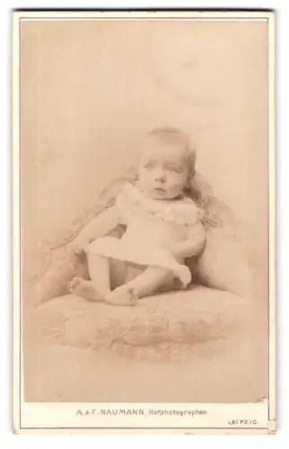 Fotografie A. & F. Naumann, Leipzig, Dorotheenstr. 6, Porträt eines Kleinkindes