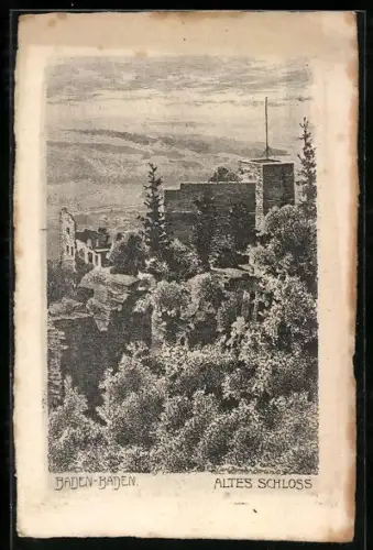 AK Baden-Baden, altes Schloss