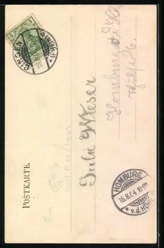 AK Burg Rheinstein, Gesamtansicht mit Rheinblick