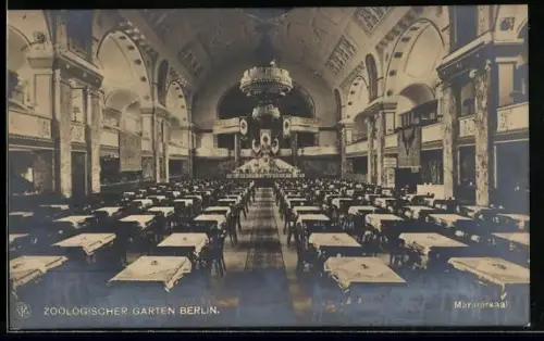AK Berlin, Zoologischer Garten, Restaurant, Marmorsaal, Innenansicht