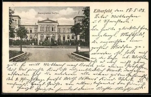 AK Elberfeld, Zoologischer Garten von der Strasse aus