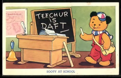AK Sooty at School, Sooty schreibt an die Tafel