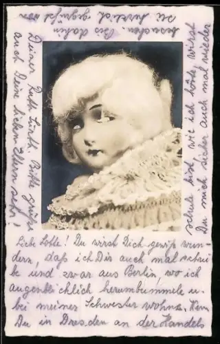 AK Blonde Puppendame, Portrait