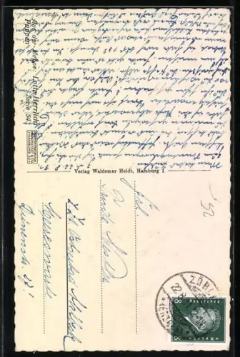 AK Puppenjunge beim Ritt auf einem Hund