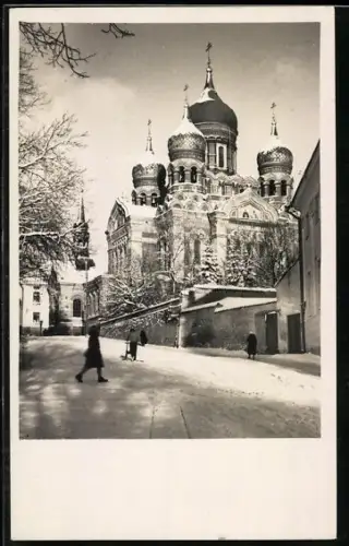AK Tallin, Alexander Newski-Kirche im Schnee