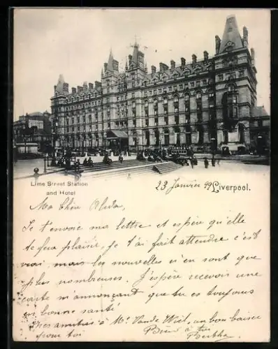 AK Liverpool, Lime Street Station and Hotel, Bahnhof