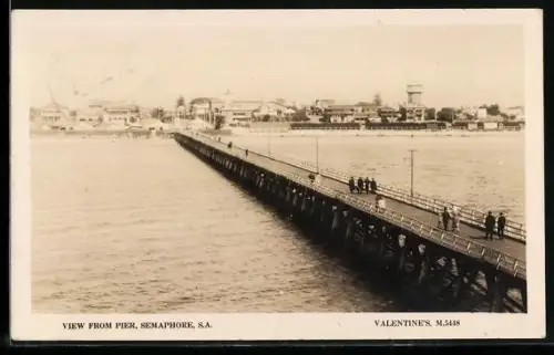 AK Semaphore /S. A., View from Pier