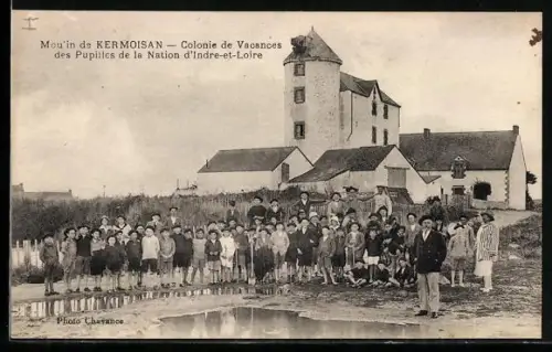 AK Kermoisan, Moulin, Colonie de Vacances des Pupilles de la Nation d`Indre-et-Loire