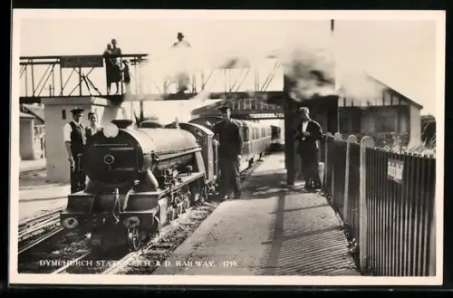AK Dymchurch, Station R. H. & D. Railway, Bahnhof der Kleinbahn