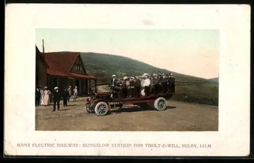AK Sulby, Manx Electric Railway: Bungalow Station for Tholt-E-Will, Lastkraftwagen