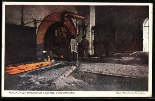 AK Vordernberg, Gebr. Böler & Co. AG, Holzkohlen-Hochofen-Abstich
