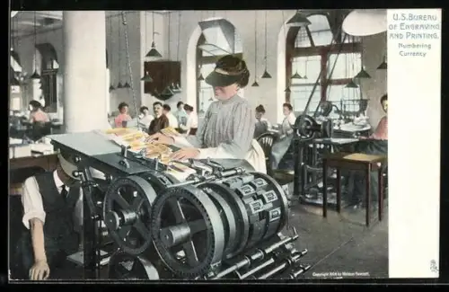 AK US Bureau of Engraving and Printing, Numbering Currency