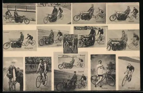 AK Steherrennen, Rennfahrer Stellbrink, Wegener, Rudela, Rütt, Rabe