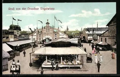 AK Dresden, Dresdener Vogelwiese, Festgelände