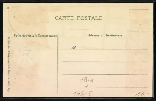 Präge-AK Paris, Rue Soufflot, Geld