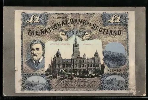 AK Glasgow, Municipal buildings in a banknote photo mount
