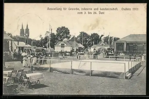 AK Oschatz, Ausstellung für Gewerbe, Industrie und Landwirtschaft 1911